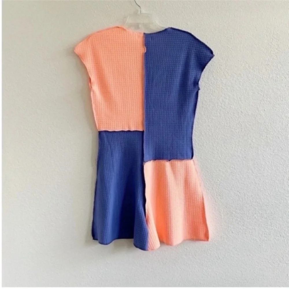 NWT Elsie & Fred Party In The Park Paneled Playsuit Purple Coral Color Block